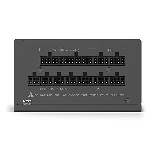 NZXT C850 - NP-C850M-EU - Fuente de alimentación de 850 vatios - Certificado 80+ Gold - Rodamientos dinámicos fluidos - Diseño modular - Cables con manguito - Fuente de alimentación ATX Gaming