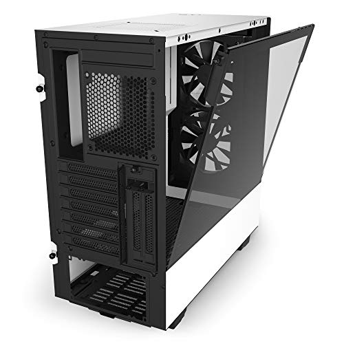 NZXT H510 Elite - Caja PC Gaming Semitorre Premium ATX - Doble Panel de Cristal Templado - Panel frontal E/S Puerto USB de Tipo C - Montaje Vertical de la GPU - Iluminación RGB integrada - Blanco