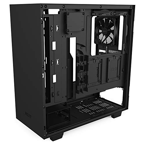 NZXT H510I Caja PC Gaming Semitorre Compacta ATX Panel Frontal E/ S Puerto USB de Tipo C Montaje Vertical de la GPU Panel Lateral de Cristal Templado Iluminación RGB Integrada, Negro
