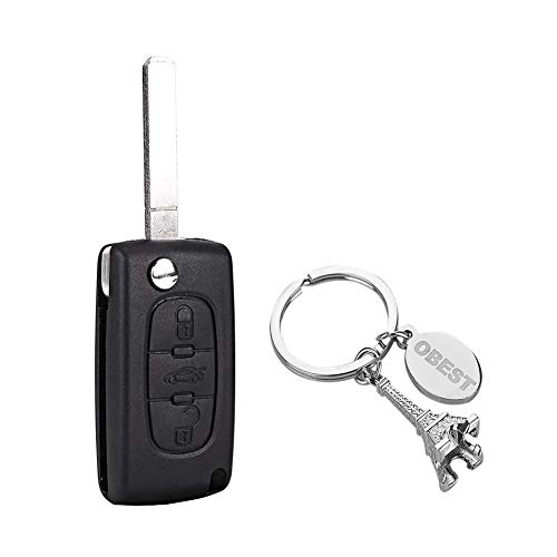 OBEST Carcasa Case Funda Llave Remoto (3 Boton, C3-3)