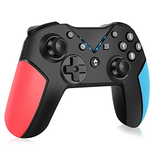OCDAY Mando para Nintendo Switch, Bluetooth Pro Controller Controlador, Switch Gamepad Multifunción Con Batería Recargable, Doble Vibración, Gyro Axis y Turbo Ajustable para Nintendo Switch/ Lite