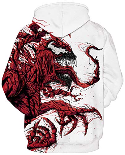 Ocean Plus Hombre Sudaderas con Capucha 3D Divertida Hoodie con Mangas Largas Unisex Streetwear Sudadera Deportiva con Cordón (S/M (Cofre: 112-132CM), Carnicería)