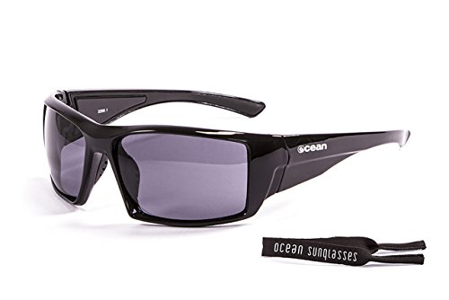 Ocean Sunglasses Aruba - Gafas de Sol polarizadas - Montura : Negro Brillante - Lentes : Ahumadas (3200.1)