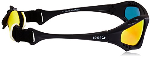 Ocean Sunglasses Australia - Gafas de Sol polarizadas - Montura : Negro Mate - Lentes : Amarillo Espejo (11701.0)
