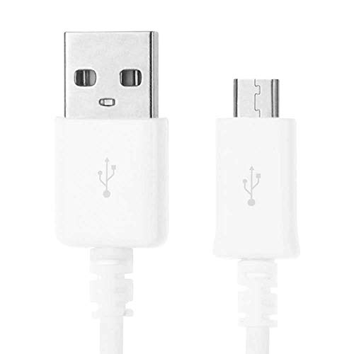 OcioDual Cable Micro USB B 2m 6mm Cargador Carga Rápida y Transmisión de Datos Blanco para Mando PS4 Samsung S6/S7/Edge Xiaomi