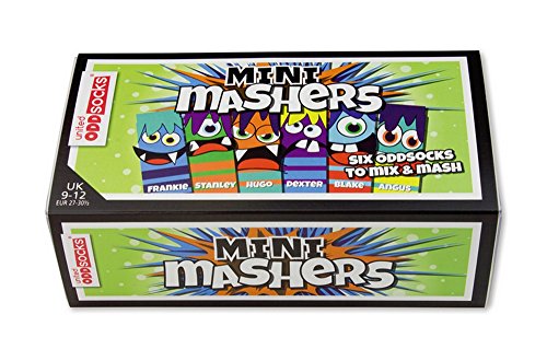 Oddsocks Mini Mashers - Juego de calcetines (6 unidades, talla 27-30,5