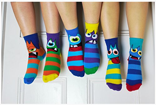 Oddsocks Mini Mashers - Juego de calcetines (6 unidades, talla 27-30,5