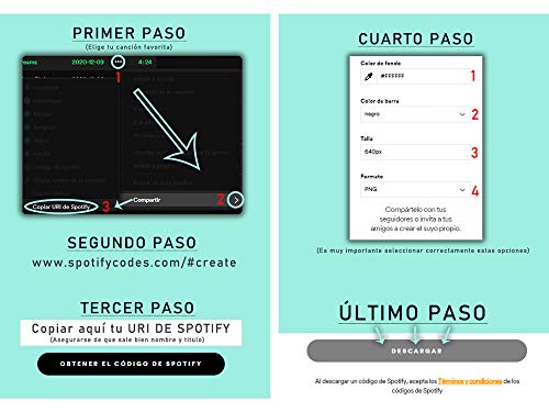 Oedim Placa Metacrilato Música Spotify Personalizado | Fabricado en Metacrilato 4mm | 19,5 x 28,2cm | Efecto Espejo | con Código Spotify