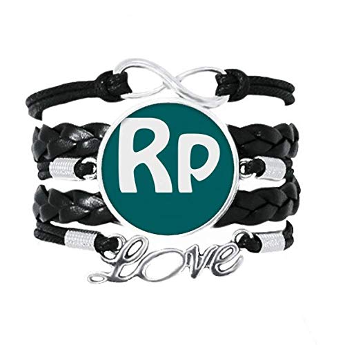 OFFbb-USA Indonesia símbolo de moneda rupiah pulsera amor accesorio trenzado cuerda de tejer pulsera regalo