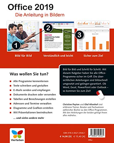 Office 2019: Die Anleitung in Bildern / in Farbe / Word, Excel, Outlook, PowerPoint / Alle Programme sicher im Griff