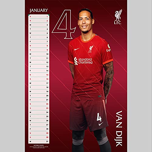 Official Liverpool Football Club 2022 Calendar - Month To View A3 Wall Calendar (The Official Liverpool FC A3 Calendar 2022)