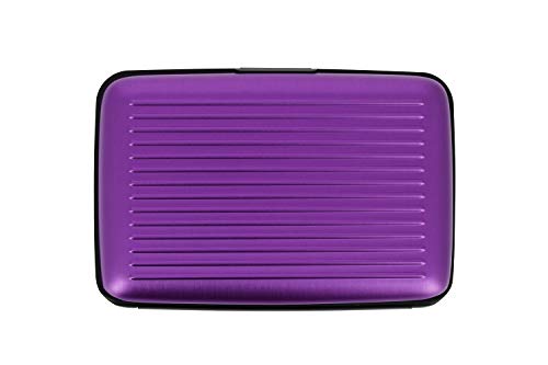 Ögon Smart Wallets - Cartera de Aluminio Stockholm - Tarjetero RFID antirrobo - Capacidad 10 Tarjetas y Billetes (Morado)