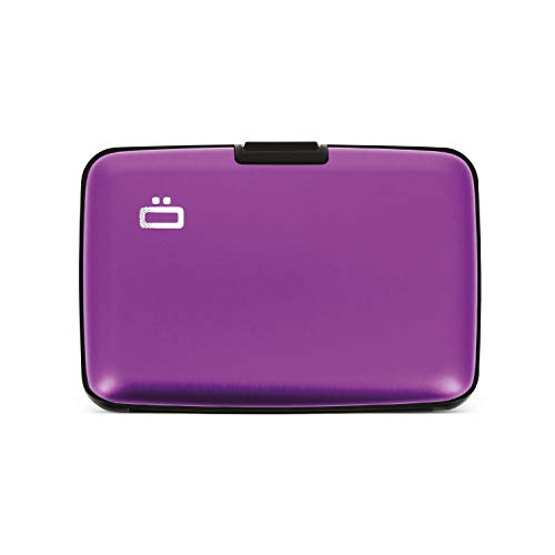 Ögon Smart Wallets - Cartera de Aluminio Stockholm - Tarjetero RFID antirrobo - Capacidad 10 Tarjetas y Billetes (Morado)