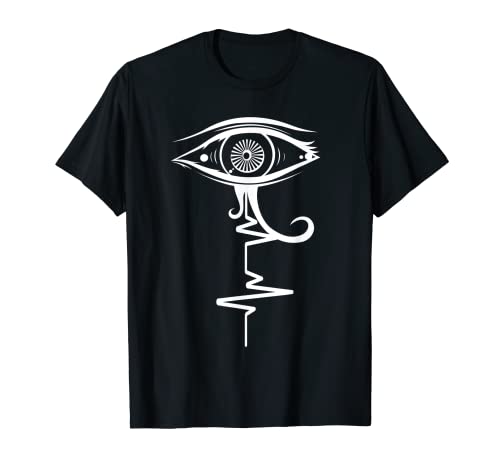 Ojo de Ra Pulso Latido del corazón Egipcio Mitología Horus Camiseta