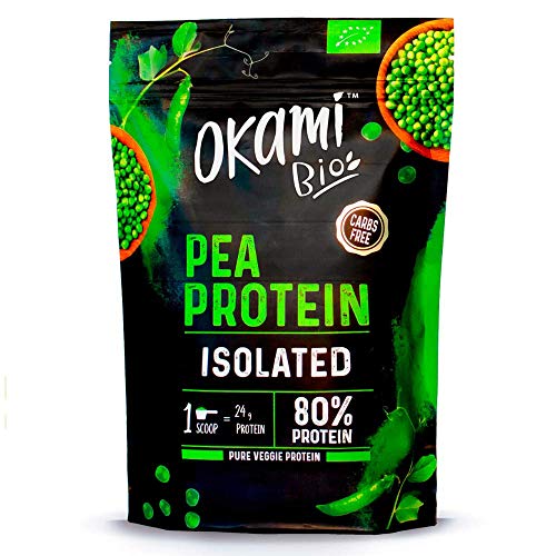 Okami Bio | Proteina De Guisante Bio | Proteína Vegana | Rica en Aminoácidos Esenciales | Sin Azúcar ni Aditivos | Con Alto Contenido de Proteína | 500 g