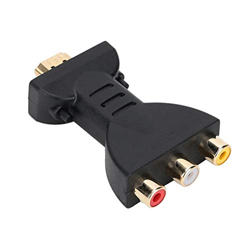 OKBY Video Converter Audio-HDMI a RGB para RCA Component Converter 1080P Adaptador de sincronización de Audio y Video