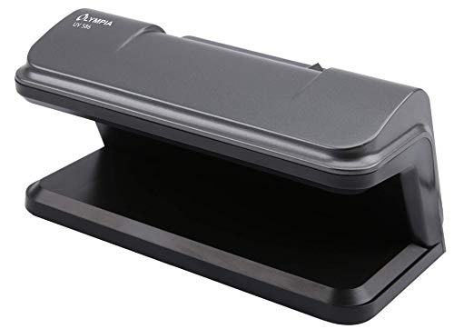 Olympia Detector de billetes falsos UV 586, dispositivo de prueba/lámpara con tubo UV para la comprobación de billetes, dinero falso, tarjetas de crédito y documentos de identidad