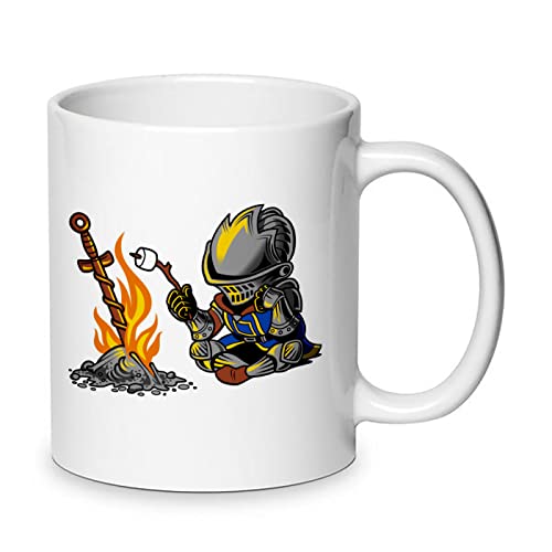 On an Open Bonfire - Taza de café de cerámica con alma oscura, 330 ml