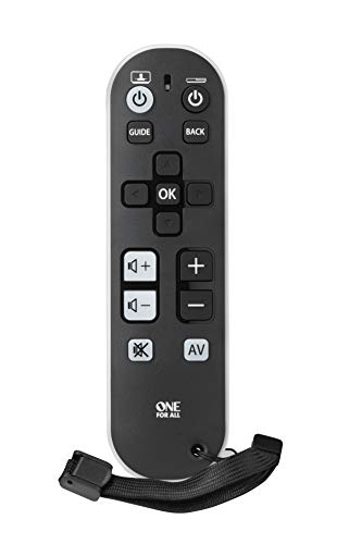 One For All URC6810 - Mando a distancia Universal Zapper TV - Control remoto universal para 3 aparatos (TV, TDT, Audio) – Funciona con todas las marcas – Negro
