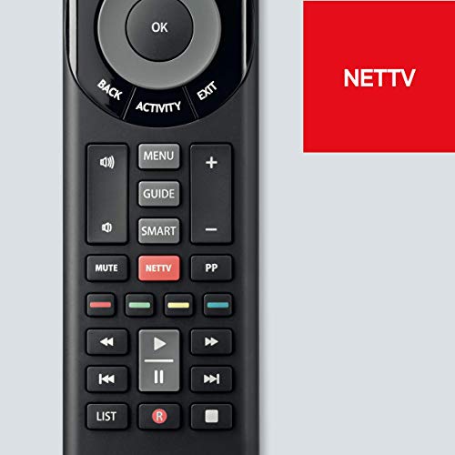 One For All URC7955 Smart Control 5 – Mando a distancia Universal para 5 dispositivos – 100% compatible – App gratuita para configuración – Tecla NETTV - negro