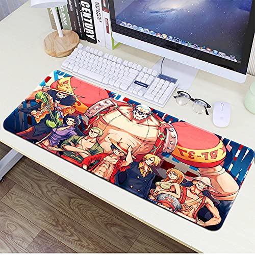 One Piece Anime Alfombrilla de Ratón Grande Juegos 900 * 400 * 3mm Base de Goma Bordes cCosidos Antideslizantes XXL Alfombrilla PC Ordenador portátil