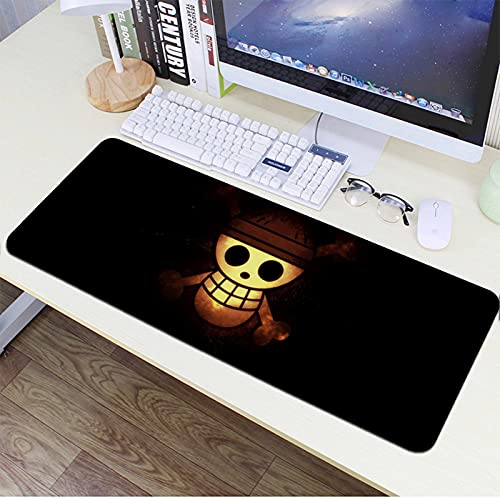 One Piece Anime Alfombrilla de Ratón Grande Juegos 900 * 400 * 3mm Base de Goma Bordes cCosidos Antideslizantes XXL Alfombrilla PC Ordenador portátil