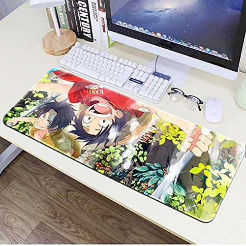 One Piece Anime Alfombrilla de Ratón Grande Juegos 900 * 400 * 3mm Base de Goma Bordes cCosidos Antideslizantes XXL Alfombrilla PC Ordenador portátil
