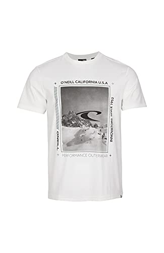 O'NEILL Mountain Frame SS T-Shirt Camiseta, Hombre, 1030 Powder White, Regular