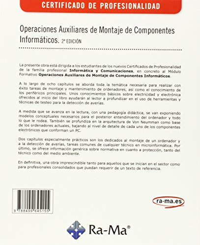 Operaciones auxiliares de montaje de componentes informáticos. 2ª edición MF1207_1 (Cp - Certificado Profesionalidad)