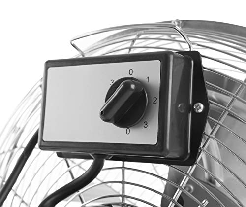 Orbegozo PW 1332 -Ventilador industrial Power Fan, 3 velocidades, aspas metálicas, inclinación regulable, asa de transporte, 45 W