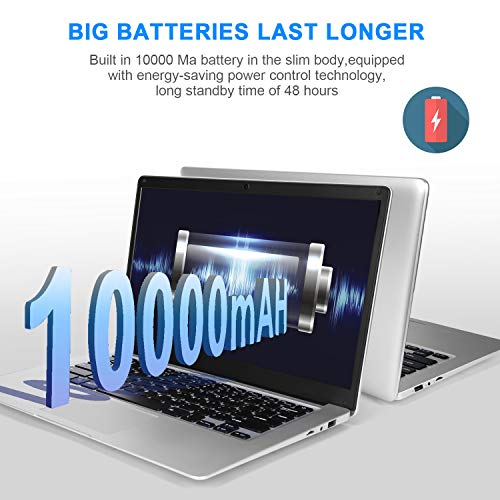 Ordenador Portátil 13.3" 6GB RAM 128GB SSD Intel Celeron_j3455 Quad Core Ordenador de CPU con Dual Band 5G WiFi HDMI Windows 10 Homessd