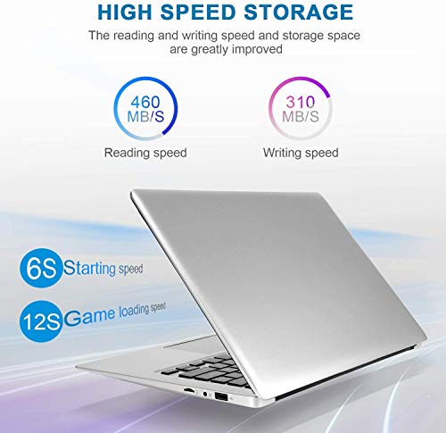Ordenador Portátil 13.3" 6GB RAM 128GB SSD Intel Celeron_j3455 Quad Core Ordenador de CPU con Dual Band 5G WiFi HDMI Windows 10 Homessd