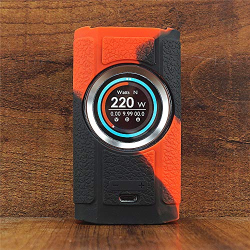 ORIN Funda para Aspire Dynamo Funda de Silicona Aspire Dynamo Case Antideslizante Cover Shield Sleeve Wrap Decal Skin (Negro Rojo)