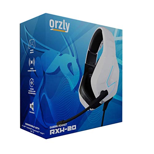 Orzly Auriculares Gaming Compatible con PS5, PS4, PC, Xbox, Nintendo Switch, con microfono, Sonido Premiun RGB Luz LED, cancelación de Ruido - Hornet RXH -20 Siberia Edicion