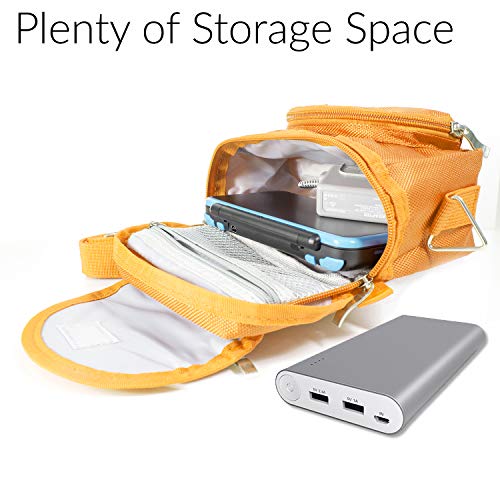 Orzly Travel Bag for Nintendo DS Consoles (Bolsa de Viaje para Consola Juegos y Accessarios) - Adapta TODOS Los Versiones de DS con Pantalla Plegable (Por ejemplo: DS / 3DS / 3DS XL / DS Lite / DSi / New 3DS / New 3DS XL / 2DS XL / etc pero no 2DS Modelo 