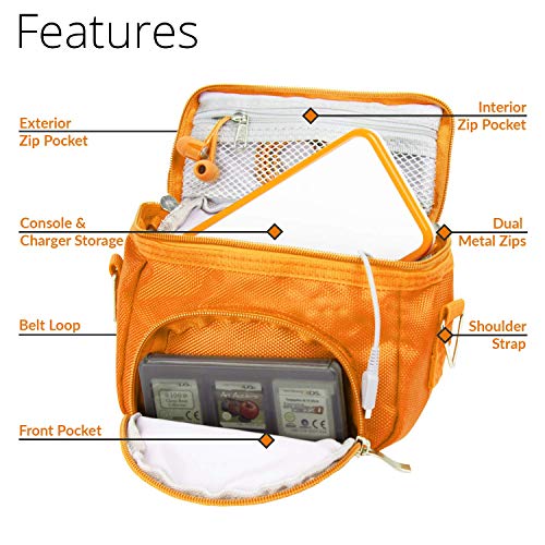 Orzly Travel Bag for Nintendo DS Consoles (Bolsa de Viaje para Consola Juegos y Accessarios) - Adapta TODOS Los Versiones de DS con Pantalla Plegable (Por ejemplo: DS / 3DS / 3DS XL / DS Lite / DSi / New 3DS / New 3DS XL / 2DS XL / etc pero no 2DS Modelo 