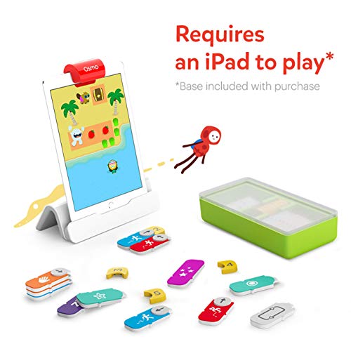 Osmo Coding Starter Kit para iPad - 3 Juegos prácticos de Aprendizaje - Edades 5-10 + - Aprende a codificar, Conceptos básicos de codificación y Rompecabezas de codificación - Base para iPad incluida