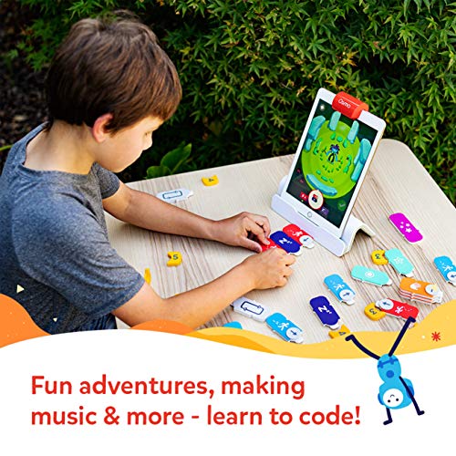 Osmo Coding Starter Kit para iPad - 3 Juegos prácticos de Aprendizaje - Edades 5-10 + - Aprende a codificar, Conceptos básicos de codificación y Rompecabezas de codificación - Base para iPad incluida