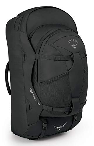 Osprey Farpoint 70 Men's Travel Pack with 13L Detachable Daypack - Volcanic Grey (M/L)