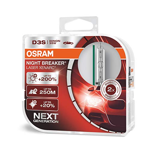 OSRAM XENARC NIGHT BREAKER LASER D3S, + 200%, xenón, 66340XNL-HCB, set de 2