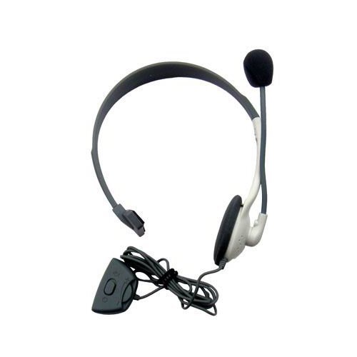 OSTENT Auriculares Auriculares con Micrófono Compatible con Microsoft Xbox 360 Live Game - Color Blanco