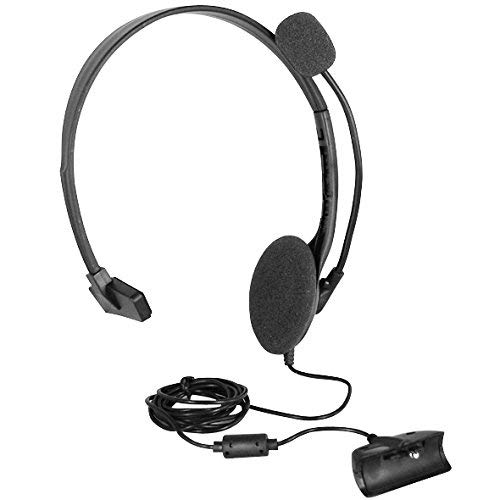 OSTENT Auriculares Auriculares con Micrófono Compatible con Microsoft Xbox 360 Live Game - Color Negro