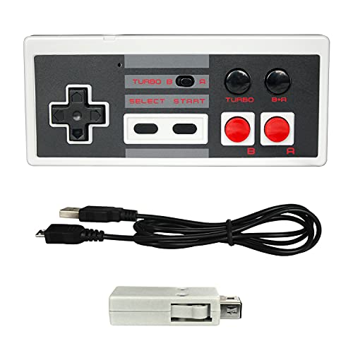 OSTENT Gamepad controlador inalámbrico recargable para Nintendo NES Mini Edición clásica consola Famicom Mini