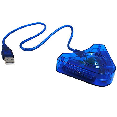 OSTENT PS1 PS2 a PC USB 2.0 Controlador Adaptador Convertidor Cable Compatible para Sony PS2 Controlador