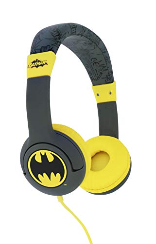 OTL Technologies Batman Caped Crusader - Auriculares con Cable para niños, Gris