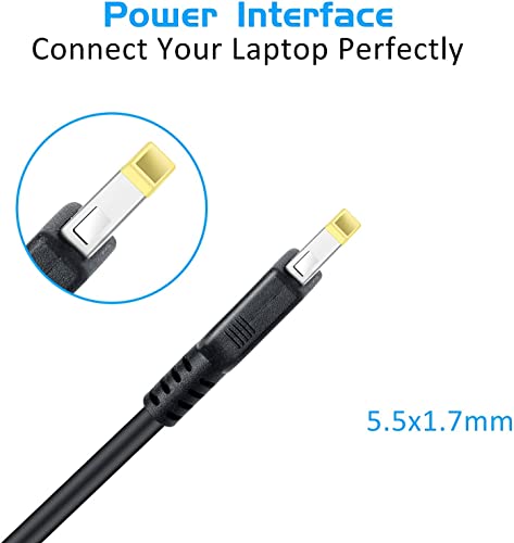 Oujie AC Charger Fit for Lenovo Legion Y720 Y730 Y740 Y7000P Y50 Y70 Y520 Y530 Y700 R720 Y900 Y910 Y920 E700 E600 ADL170NDC2A ADL170NDC3A ADL170NLC3A ADL170NLC2A Power Adapter