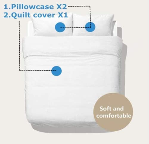 OVASGL Cartoon Panda On The Line Blue Soft and Lightness 3D Printed Microfiber King Size Home Duvet Cover Set(260x220cm)，Decor Pattern Printed Comforter with 2 Pillowcases(50x75cm)