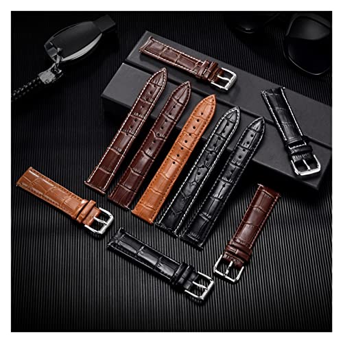 Overhil1s Negocios Correas de Cuero en Relieve Accesorios Accesorios de Reloj de bambú Hechos a Mano Patrón de bambú Candiones 16mm 18mm 20mm 22mm 24mm