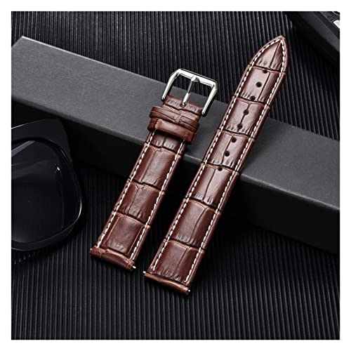 Overhil1s Negocios Correas de Cuero en Relieve Accesorios Accesorios de Reloj de bambú Hechos a Mano Patrón de bambú Candiones 16mm 18mm 20mm 22mm 24mm