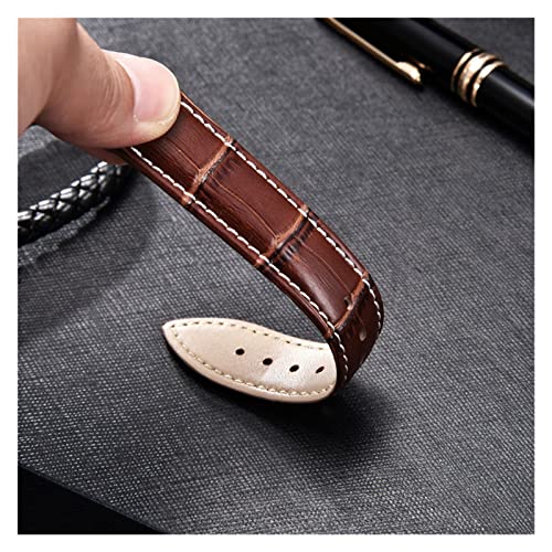 Overhil1s Negocios Correas de Cuero en Relieve Accesorios Accesorios de Reloj de bambú Hechos a Mano Patrón de bambú Candiones 16mm 18mm 20mm 22mm 24mm